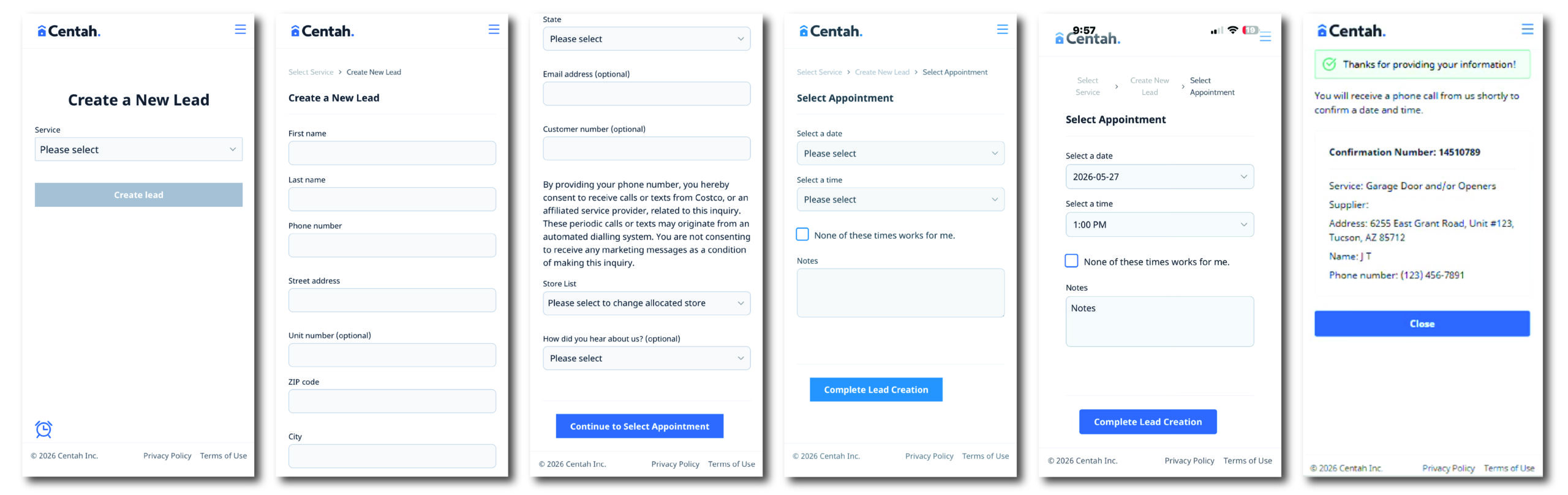 Centah Flint Interface Images